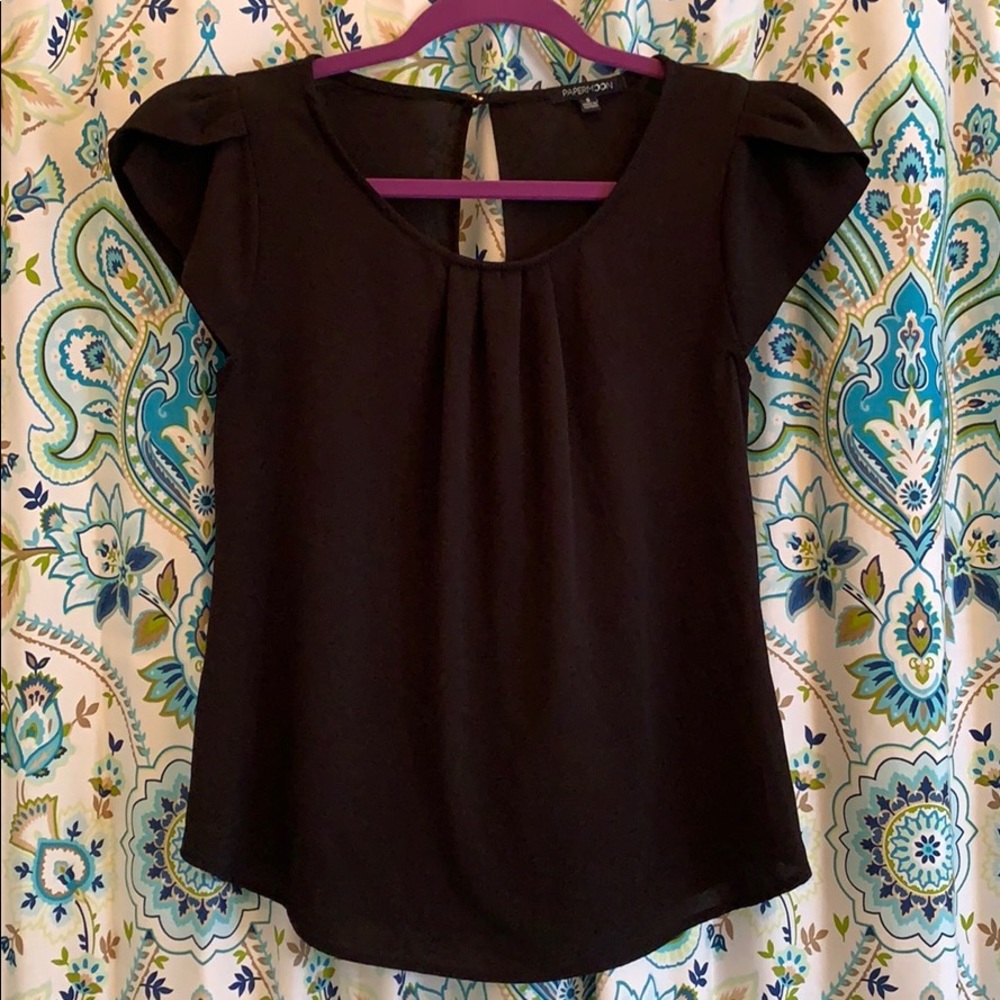 Black sleek blouse